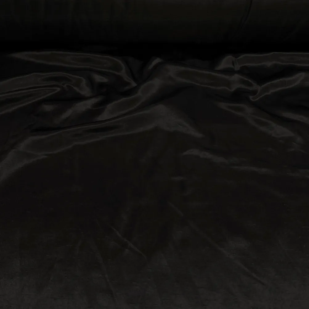 Shantung Satin (Reversible) Table Linen in Black