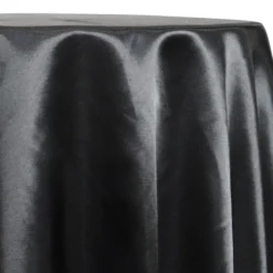 Shantung Satin (Reversible) Table Linen in Black