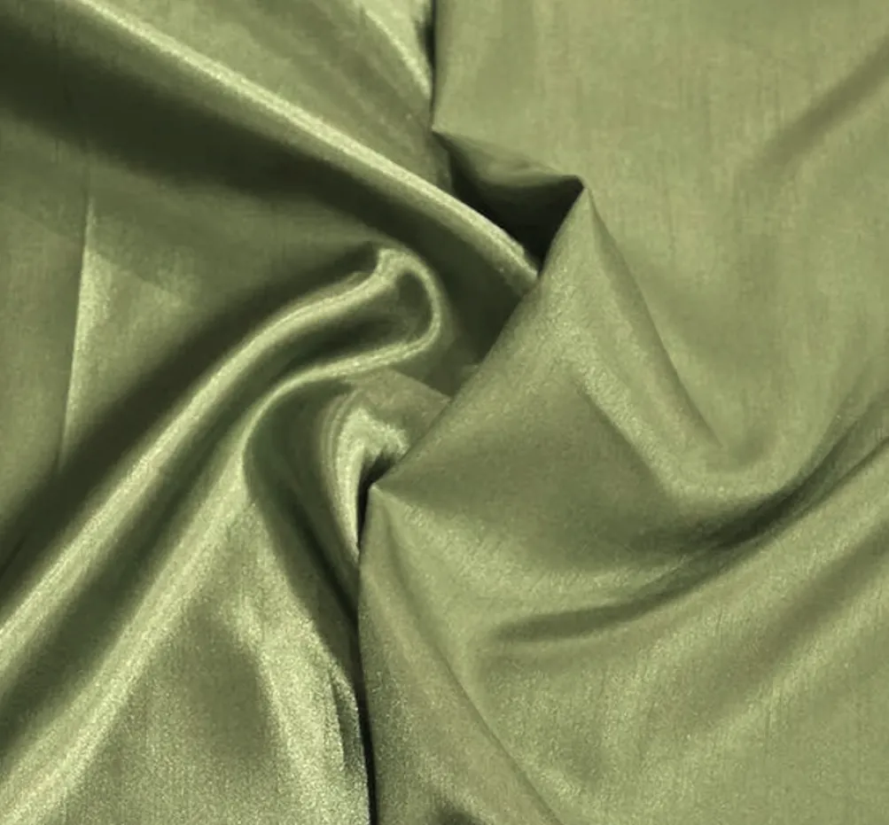 Shantung Satin (Reversible) Table Linen in Sage
