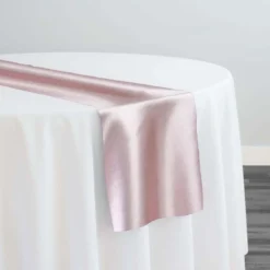 Shantung Satin (Reversible) Table Runner in Pink