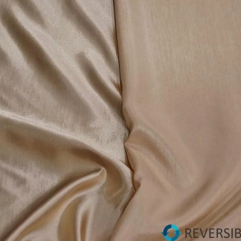 Shantung Satin (Reversible) Table Runner in Champagne