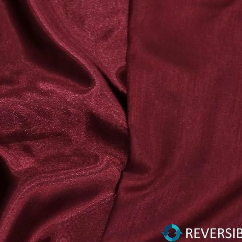 Shantung Satin (Reversible) Table Runner in Burgundy