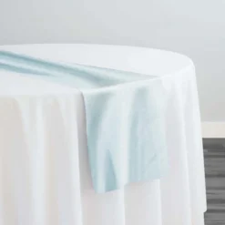 Shantung Satin (Reversible) Table Runner in Baby Blue