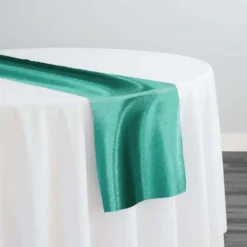 Shantung Satin (Reversible) Table Runner in Teal Green