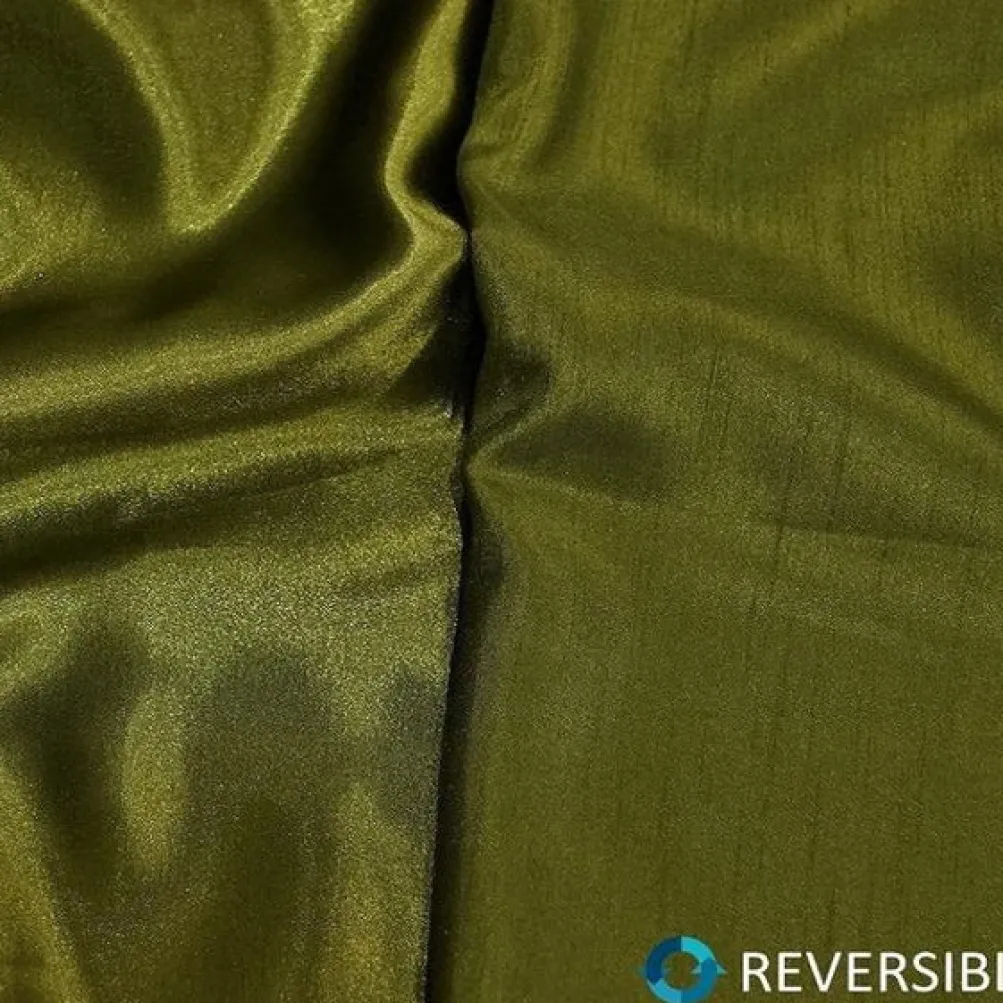 Shantung Satin (Reversible) Table Runner in Olive