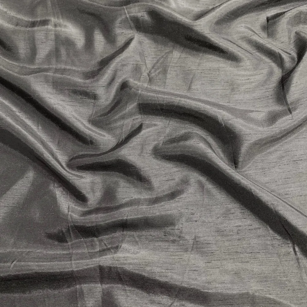 Shantung Satin (Reversible) Table Runner in Charcoal