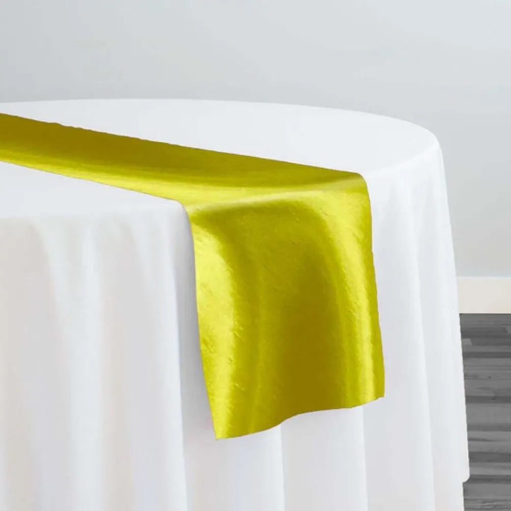 Shantung Satin (Reversible) Table Runner in Yellow