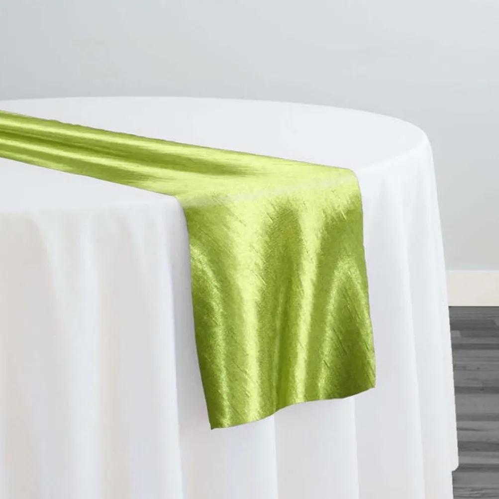 Shantung Satin (Reversible) Table Runner in Willow Green