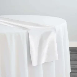Shantung Satin (Reversible) Table Runner in White