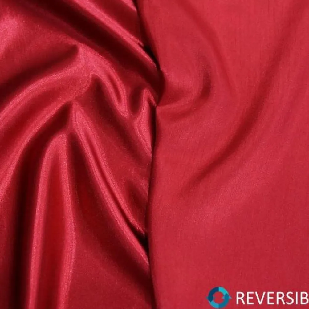 Shantung Satin (Reversible) Table Runner in Red Dk