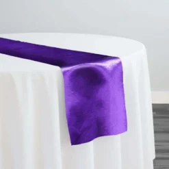 Shantung Satin (Reversible) Table Runner in Plum