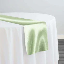 Shantung Satin (Reversible) Table Runner in Mint