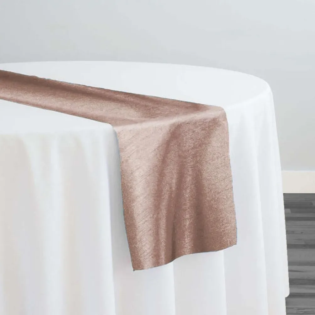 Shantung Satin (Reversible) Table Runner in Khaki