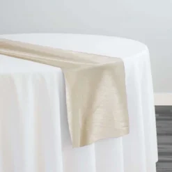 Shantung Satin (Reversible) Table Runner in Ivory