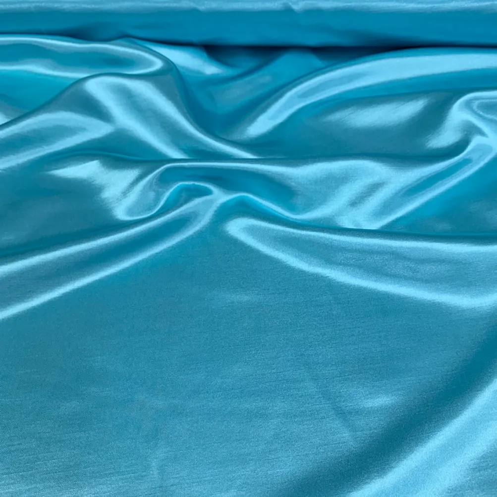 Shantung Satin (Reversible) Table Runner in Aqua
