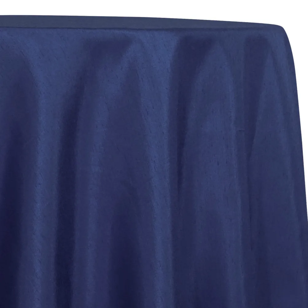 Shantung Satin (Reversible) Table Linen in DK Navy