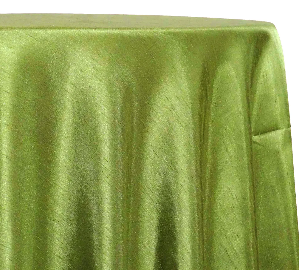 Shantung Satin (Reversible) Table Linen in Willow Green