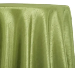 Shantung Satin (Reversible) Table Linen in Olive