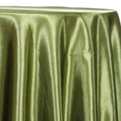 Shantung Satin (Reversible) Table Linen in Olive