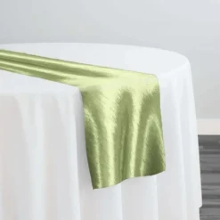 Shantung Satin (Reversible) Table Runner in Sage