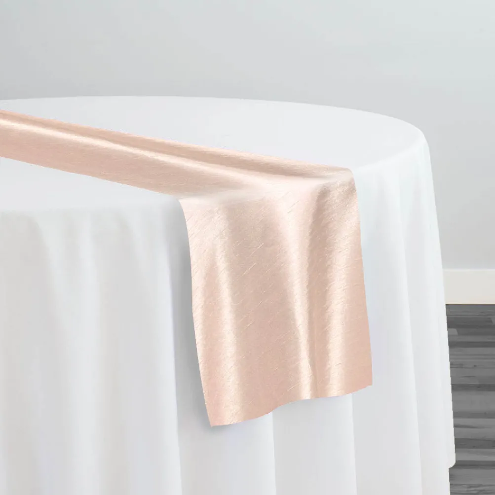 Shantung Satin (Reversible) Table Runner in Blush