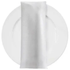 Shantung Satin (Reversible) Table Napkin in White