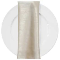 Shantung Satin (Reversible) Table Napkin in Ivory