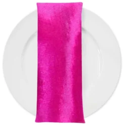 Shantung Satin (Reversible) Table Napkin in Fuchsia