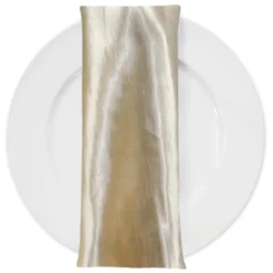 Shantung Satin (Reversible) Table Napkin in Champagne