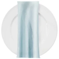 Shantung Satin (Reversible) Table Napkin in Baby Blue