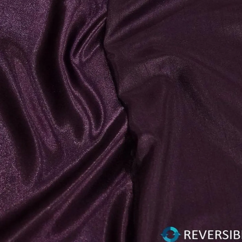 Shantung Satin (Reversible) Table Napkin in Eggplant