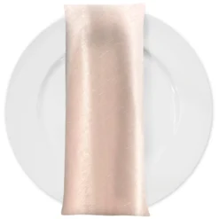 Shantung Satin (Reversible) Table Napkin in Blush