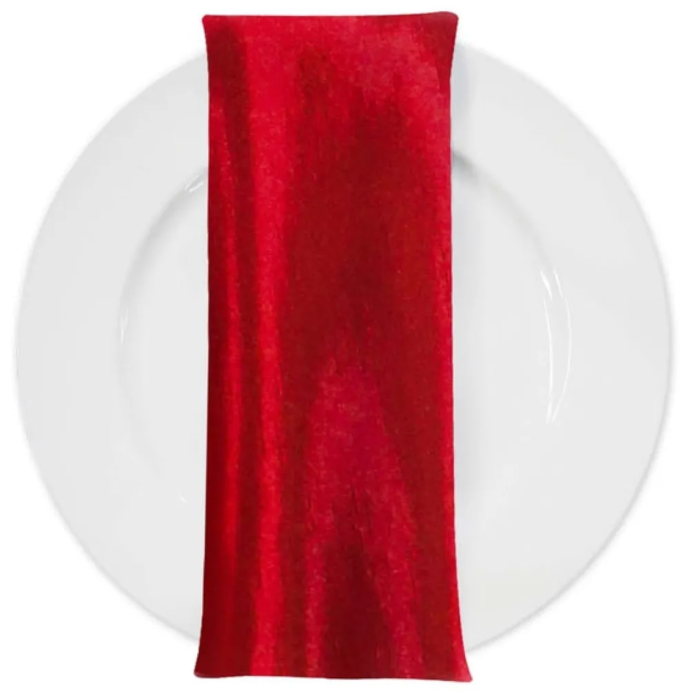Shantung Satin (Reversible) Table Napkin in Red
