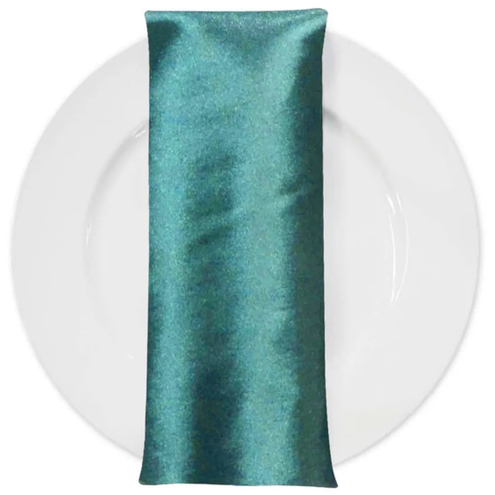 Shantung Satin (Reversible) Table Napkin in Jade