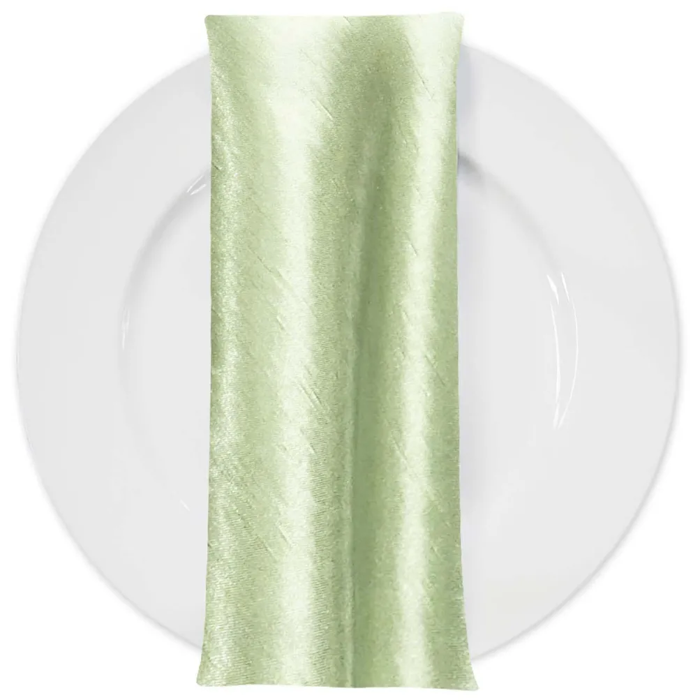 Shantung Satin (Reversible) Table Napkin in Mint
