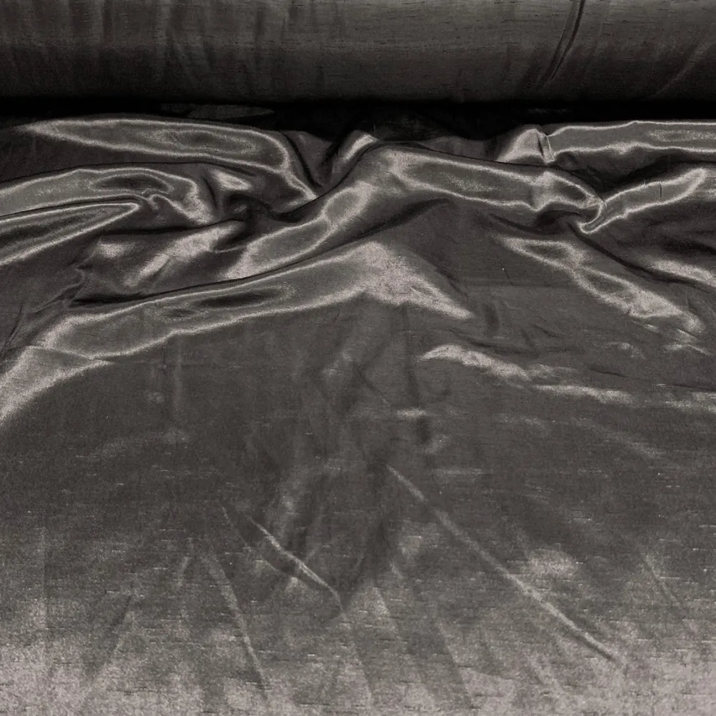 Shantung Satin (Reversible) Table Napkin in Charcoal