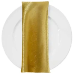 Shantung Satin (Reversible) Table Napkin in Gold