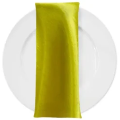 Shantung Satin (Reversible) Table Napkin in Yellow