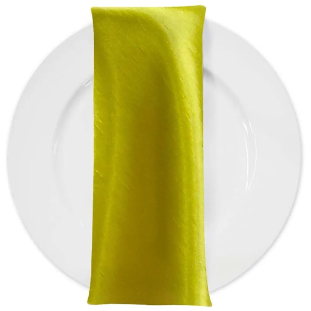 Shantung Satin (Reversible) Table Napkin in Yellow