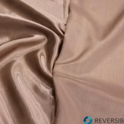 Shantung Satin (Reversible) Table Linen in Khaki