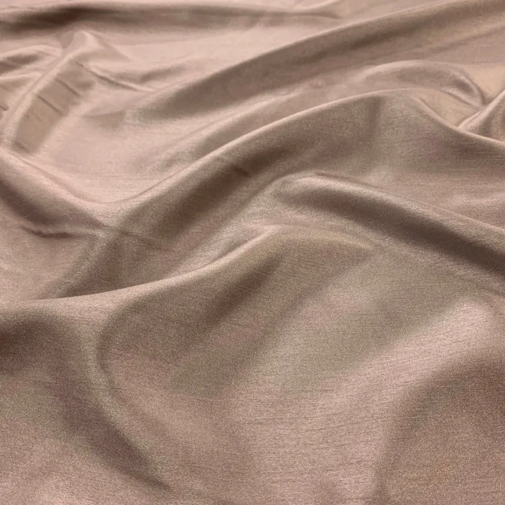 Shantung Satin (Reversible) Table Linen in Khaki