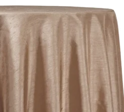 Shantung Satin (Reversible) Table Linen in Khaki