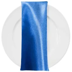 Shantung Satin (Reversible) Table Napkin in Ocean Blue