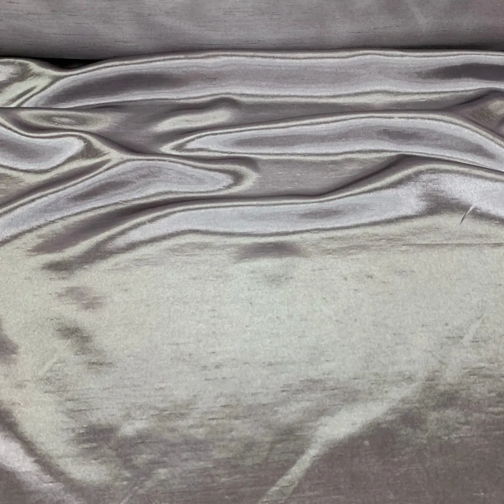 Shantung Satin (Reversible) Table Linen in Silver