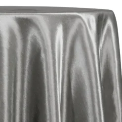 Shantung Satin (Reversible) Table Linen in Silver