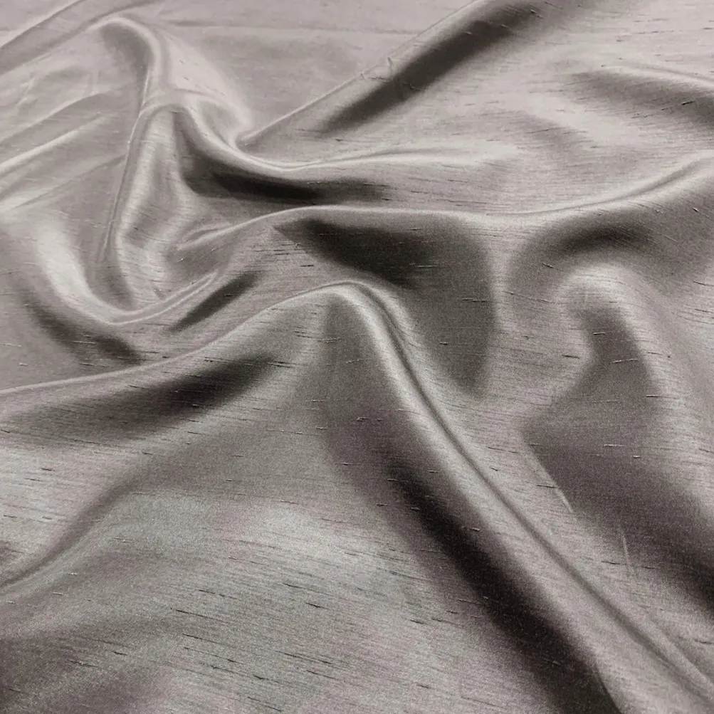 Shantung Satin (Reversible) Table Linen in Silver