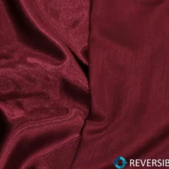 Shantung Satin (Reversible) Table Linen in Burgundy