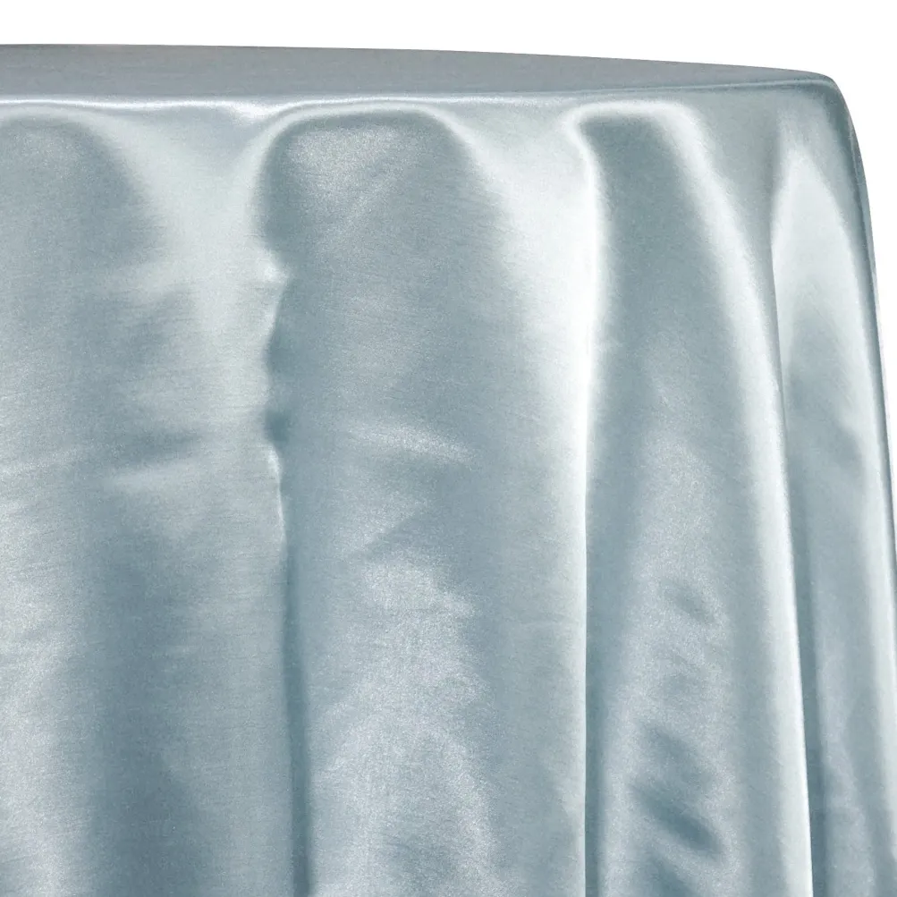 Shantung Satin (Reversible) Table Linen in Baby Blue