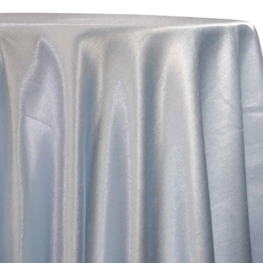 Shantung Satin (Reversible) Table Linen in Baby Blue