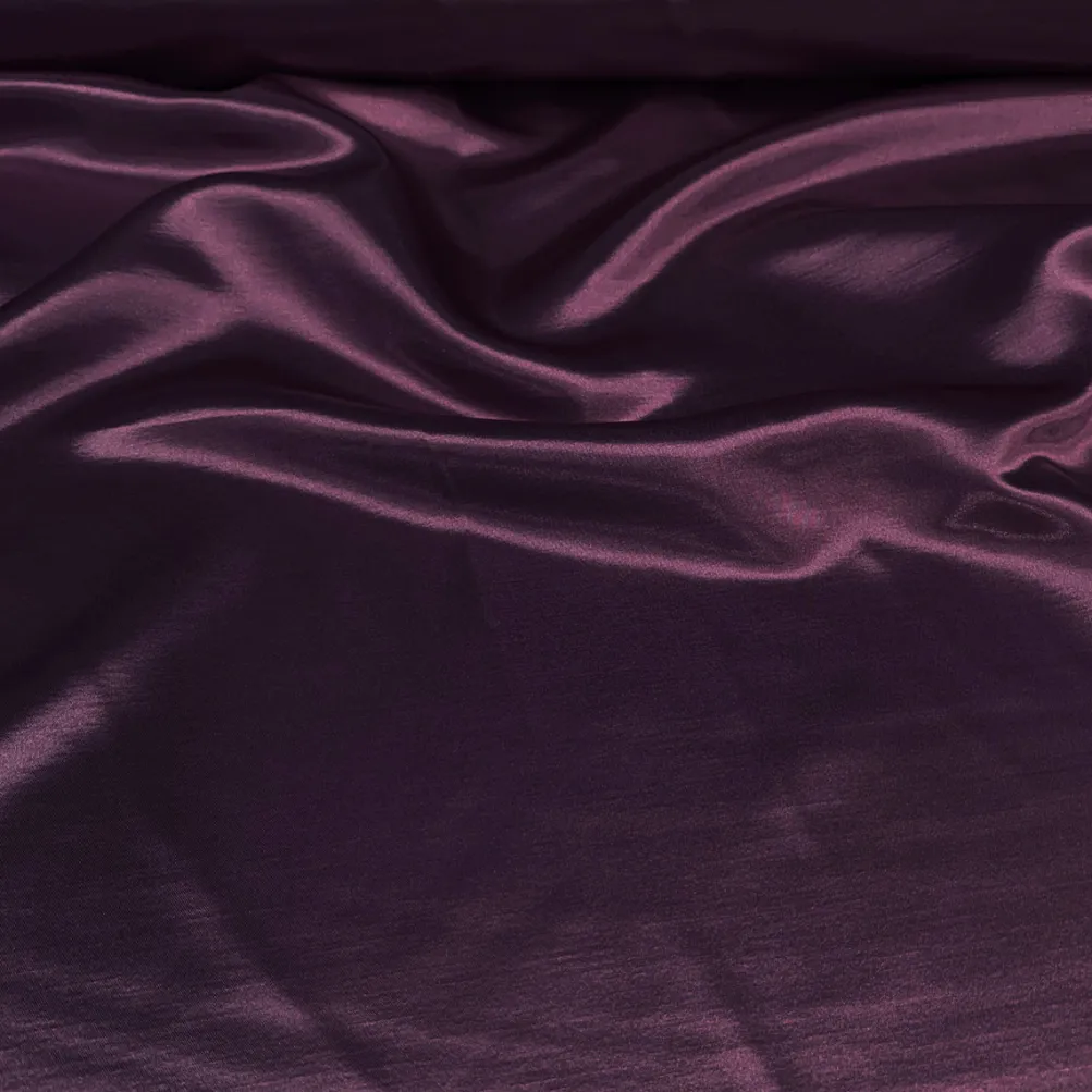 Shantung Satin (Reversible) Table Linen in Eggplant